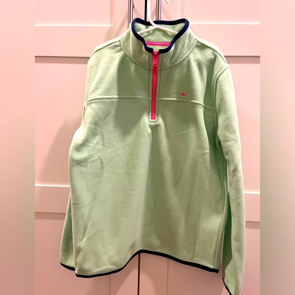 Vineyard Vines Bright Green Quarter Zip Fleece